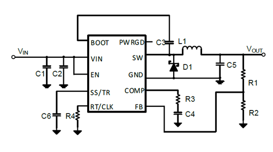 4.5V-60V Vin,5A, High Efficiency Step-down DCDC Converter with Programmable Frequency